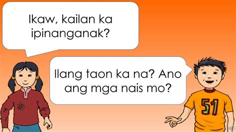 Mga impormasyon sa mga edad ng bata .